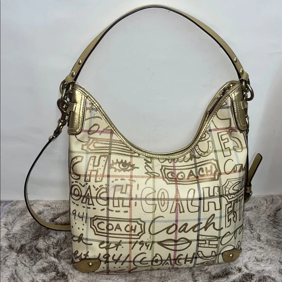 Coach Tattersall Graffiti Hobo/Crossbody - Picture 3 of 15
